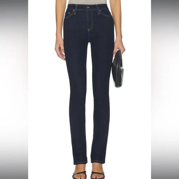 AG Mari high-rise straight Dark Blue Jeans - Picture 5 of 13